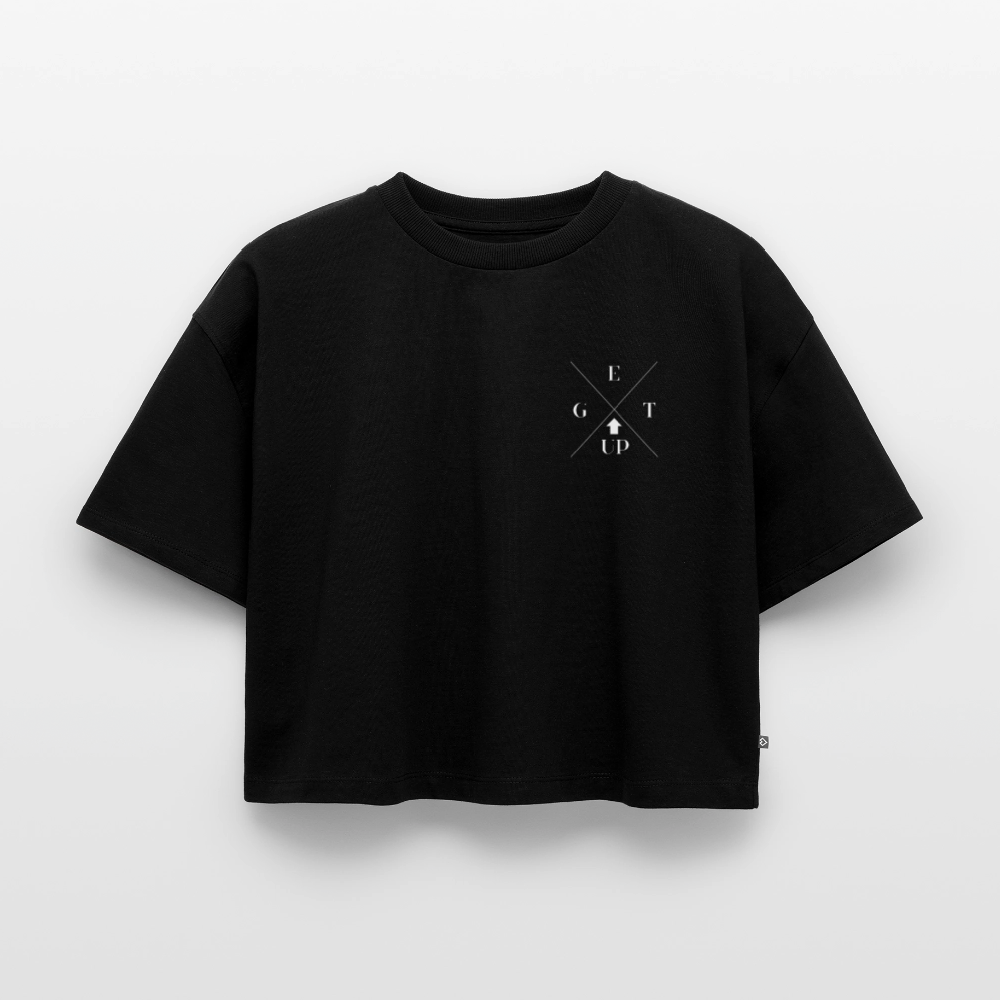 Get Up Essential Crop Tee - black