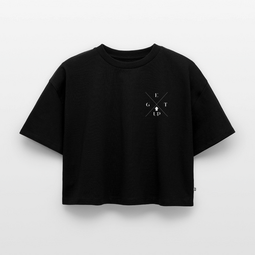 Get Up Essential Crop Tee - black