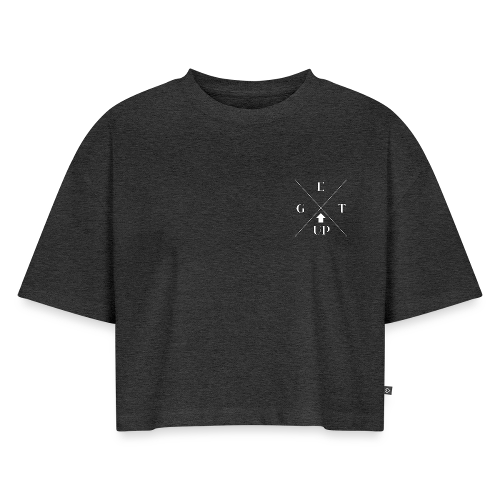 Get Up Essential Crop Tee - heather anthracite