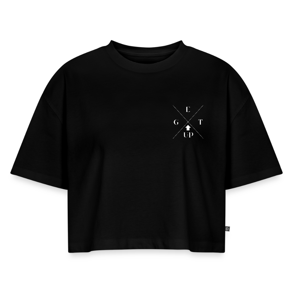Get Up Essential Crop Tee - black