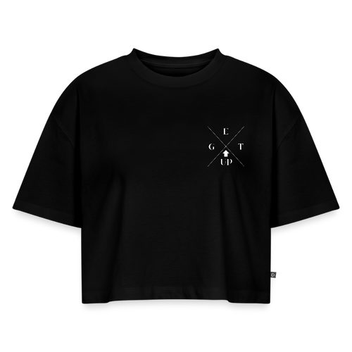 Get Up Essential Crop Tee - black