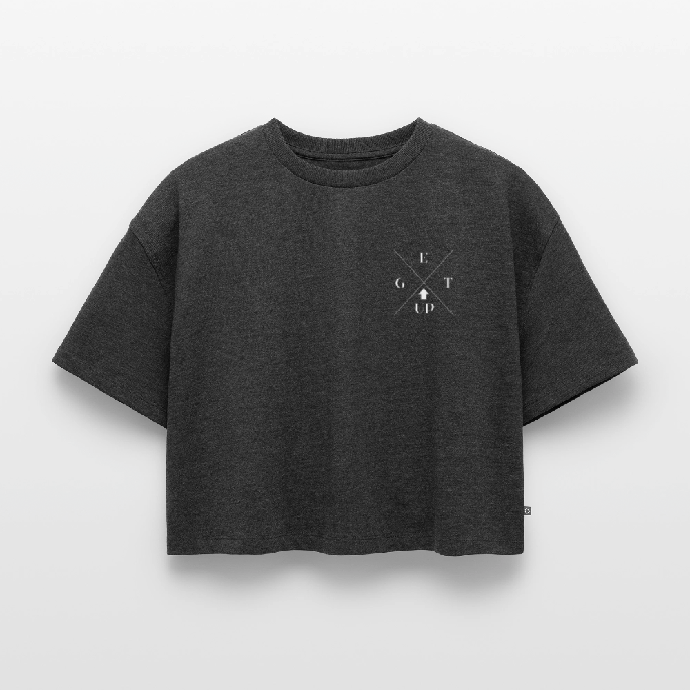 Get Up Essential Crop Tee - heather anthracite